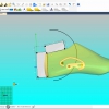 Pantalla del Software Hinge Drilling Module - Dibujo virtual de articulaciones