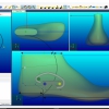 Pantalla del Software Hinge Drilling Module - posicionamiento de agujeros para el articulacion